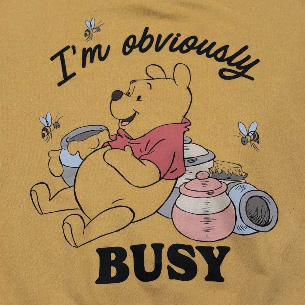 Disney Winnie The Pooh Sweatshirt Yellow Womens Size Xl